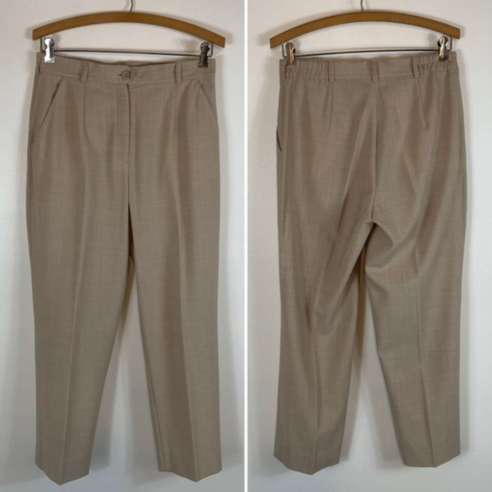 Barissl Khaki Tan Color Trousers High Waisted Dress Pants